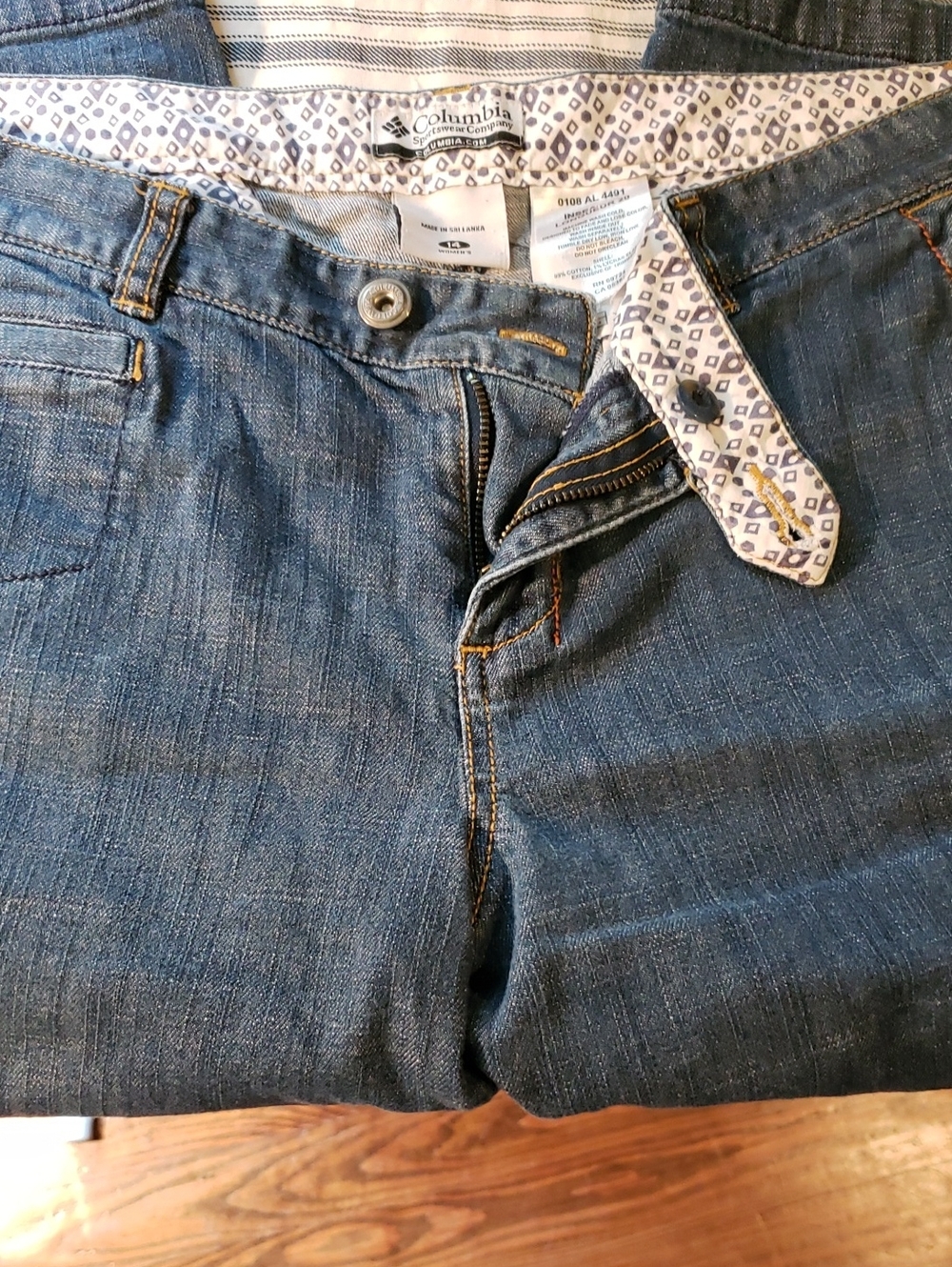 Columbia Dark Blue Relaxed Fit Jeans 14 Cropped